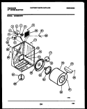 CABINET AND COMPONENT PARTS Diagram and Parts List for DE7200AWW1  Frigidaire Dryer
