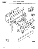 BACKGUARD Diagram and Parts List for MEF352BEDC  Frigidaire Range