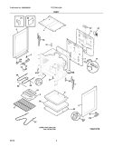 BODY Diagram and Parts List for FFEF3011LBA  Frigidaire Range