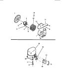 AIR HANDLING PARTS, COMPRESSOR Diagram and Parts List for S418B2SA  Kelvinator Air Conditioner