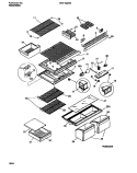 SHELVES, CONTROLS, DIVIDER, MULLION Diagram and Parts List for WRT19GRBW2  Frigidaire Refrigerator