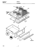TOP / DRAWER Diagram and Parts List for FEF367CASD  Frigidaire Range