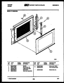 UPPER OVEN DOOR PARTS Diagram and Parts List for 77-4950-00-01  Tappan Range