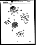 RACKS AND TRAYS Diagram and Parts List for TPK180EN0W  Kelvinator Refrigerator