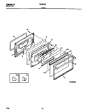DOOR Diagram and Parts List for TGF357CCTE  Tappan Range