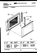 UPPER OVEN DOOR PARTS Diagram and Parts List for REM77BLB0  Frigidaire Microwave Oven Combo