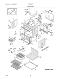 UPPER OVEN Diagram and Parts List for FEB27T5DSA  Frigidaire Wall Oven