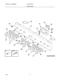 BACKGUARD Diagram and Parts List for E36DF76GPS2  Electrolux Range