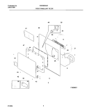 FRNT PNL, DOOR Diagram and Parts List for CER3600AS0  Frigidaire Dryer