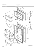 DOORS Diagram and Parts List for FRT21HBBSB1  Frigidaire Refrigerator