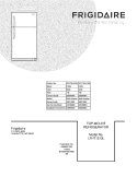 COVER Diagram and Parts List for LFHT1513LB5  Frigidaire Refrigerator