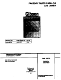 COVER Diagram and Parts List for GSG746RFS2  Gibson Dryer