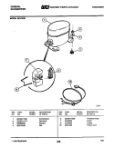 COMPRESSOR Diagram and Parts List for GDH15E1  Frigidaire Dehumidifier