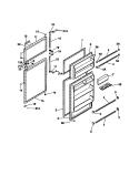 DOOR Diagram and Parts List for MRT18DNCW0  Frigidaire Refrigerator