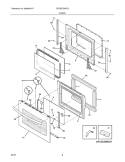 DOOR Diagram and Parts List for CPEB27S9FC3  Frigidaire Wall Oven
