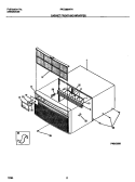 CABINET FRONT & WRAPPER Diagram and Parts List for FAC086W7A1  Frigidaire Air Conditioner