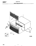 CABINET FRONT AND WRAPPER Diagram and Parts List for WAC052T7A2A  Frigidaire Air Conditioner