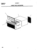 CABINET FRONT / WRAPPER Diagram and Parts List for WAH096H2T1  Frigidaire Air Conditioner