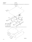 TOP / DRAWER Diagram and Parts List for FEF376CJSB  Frigidaire Range