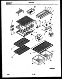 SHELVES AND SUPPORTS Diagram and Parts List for WRT17FGAD1  Frigidaire Refrigerator