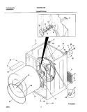 CABINET Diagram and Parts List for SGGR341AS2  Frigidaire Dryer