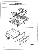 TOP / DRAWER Diagram and Parts List for MGF354BGDC  Frigidaire Range