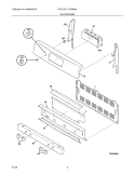 BACKGUARD Diagram and Parts List for FGFL79DBB  Frigidaire Range