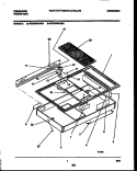 BURNER BOX PARTS Diagram and Parts List for FGC9X8XABA  Frigidaire Cooktop