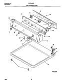 CONTROLS / TOP PANEL Diagram and Parts List for WDG546RFS0  Frigidaire Dryer
