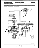 MOTOR PUMP PARTS Diagram and Parts List for WDB632RBR0  Frigidaire Dishwasher