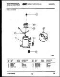 COMPRESSOR PARTS Diagram and Parts List for AH118K2A2  Frigidaire Air Conditioner