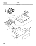 TOP / DRAWER Diagram and Parts List for GLCS376ASC  Frigidaire Range