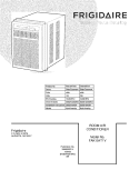 COVER Diagram and Parts List for FAK104T1V0  Frigidaire Air Conditioner