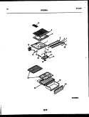SHELVES AND SUPPORTS Diagram and Parts List for ATL/ATN130WK1  Frigidaire Refrigerator