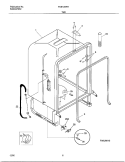 TUB Diagram and Parts List for FDB125RHB1  Frigidaire Dishwasher