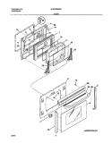 DOOR Diagram and Parts List for GLES388ASB  Frigidaire Range