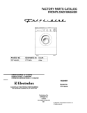 COVER Diagram and Parts List for FTF1040AS0  Frigidaire Washer