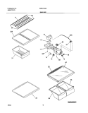 SHELVES Diagram and Parts List for WRT21S4AQ2  Westinghouse Refrigerator