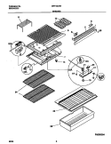 SHELVES Diagram and Parts List for GRT13CRHZ1  Gibson Refrigerator