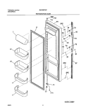 REFRIGERATOR DOOR Diagram and Parts List for GLRS237ZCW2  Frigidaire Refrigerator