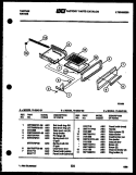 BROILER DRAWER PARTS Diagram and Parts List for 72-2547-66-02  Tappan Range