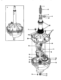 TRANSMISSION Diagram and Parts List for WWX645RBS1  Frigidaire Washer