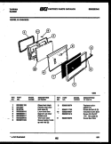 DOOR PARTS Diagram and Parts List for 31-1049-00-03  Tappan Range