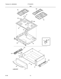 TOP Diagram and Parts List for CFCS366EC3  Frigidaire Range