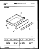 DRAWER PARTS Diagram and Parts List for R30BCH4  Frigidaire Range