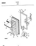 DOOR Diagram and Parts List for FFU12M5CW2  Frigidaire Freezer