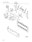 BACKGUARD Diagram and Parts List for FEFL68GMB  Frigidaire Range