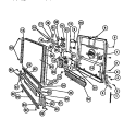 DOOR Diagram and Parts List for DW5900PW1  Frigidaire Dishwasher