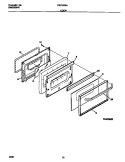DOOR Diagram and Parts List for FGF333BAWH  Frigidaire Range
