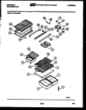 SHELVES AND SUPPORTS Diagram and Parts List for GTN198CH1  Frigidaire Refrigerator